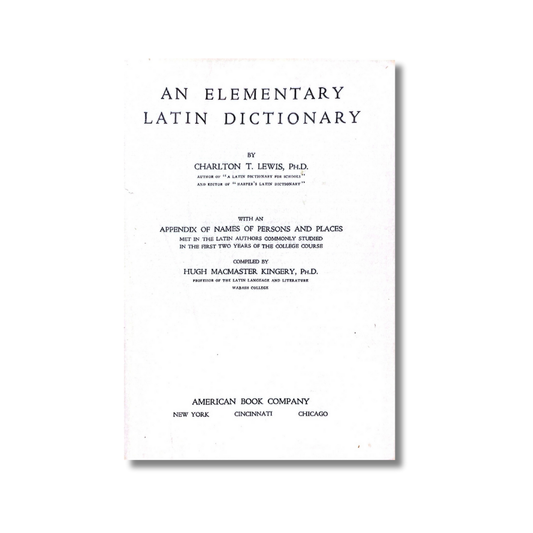 An elementary latin dictionary