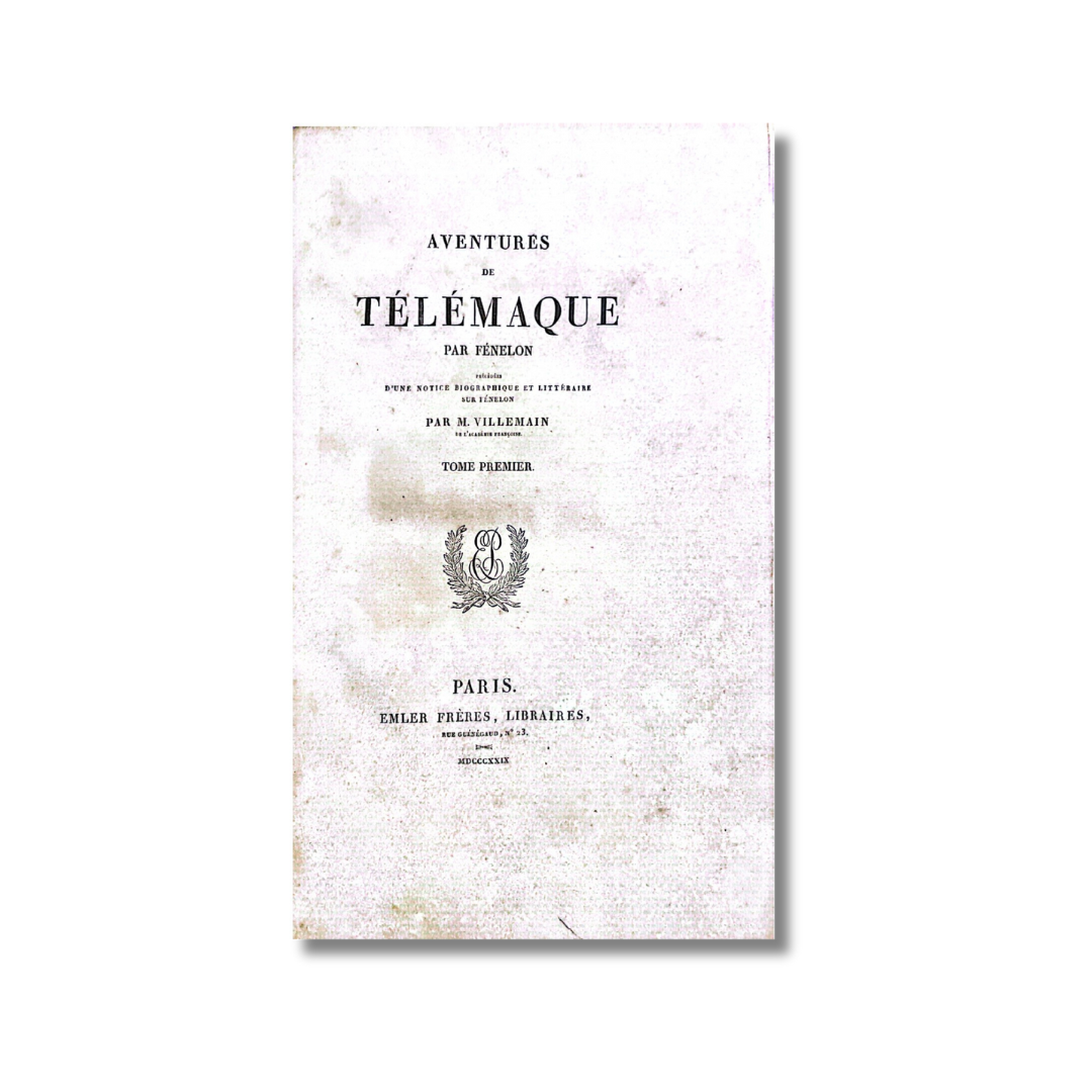 Aventures de télémaque (tome premier et deuxieme)