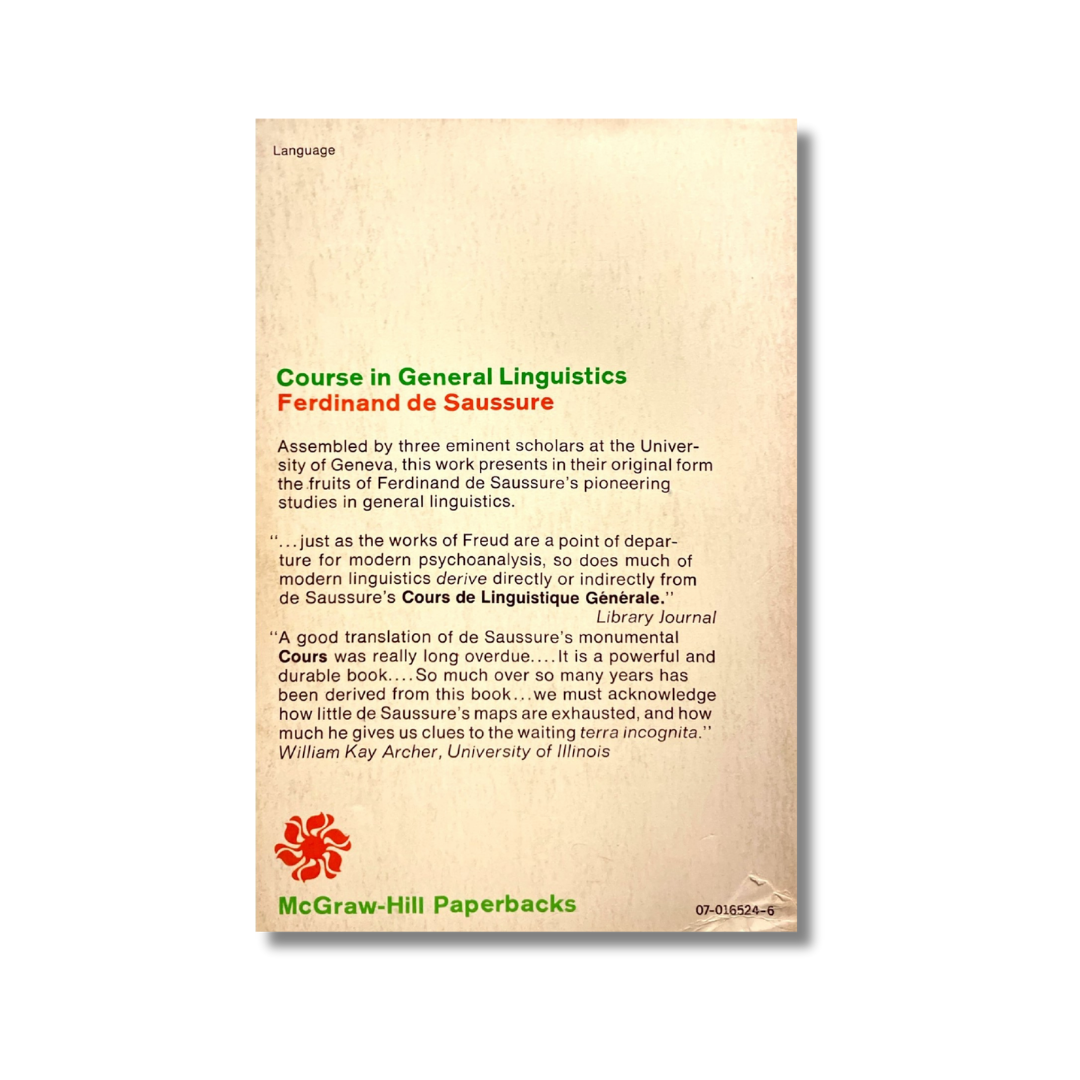 Course in general linguistics