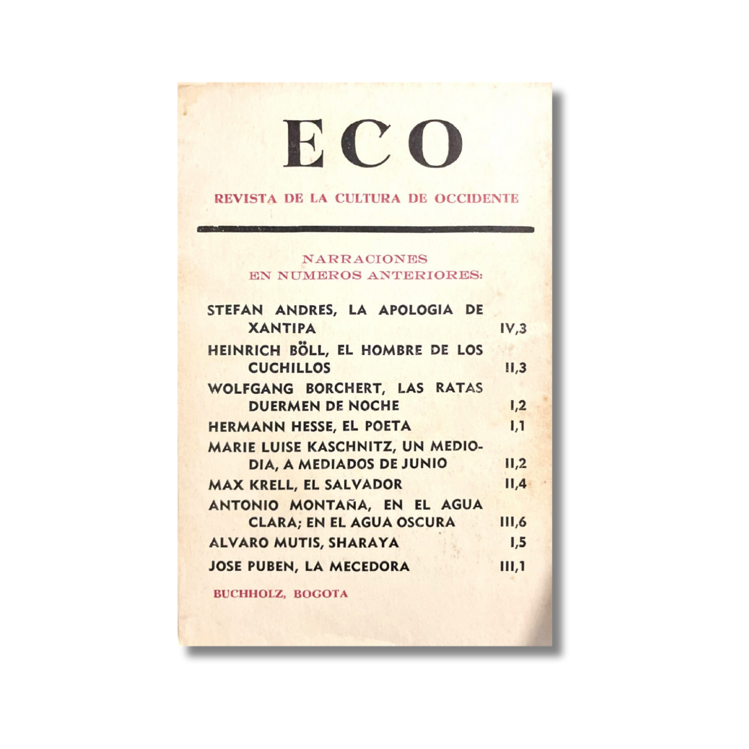 Eco. Revista de Cultura de Occidente (marzo, 1962)