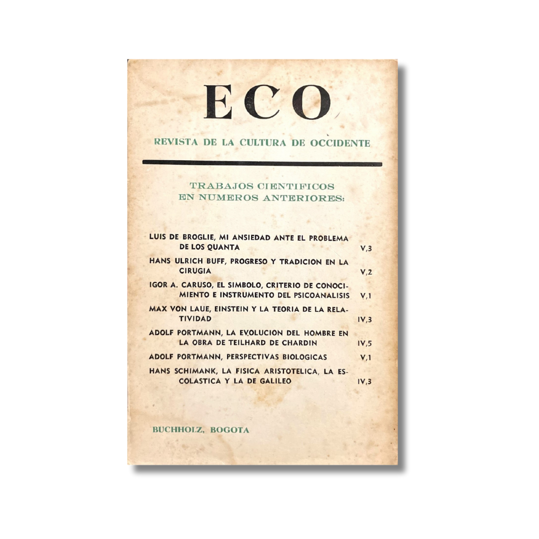 Eco. Revista de Cultura de Occidente (agosto, 1962)