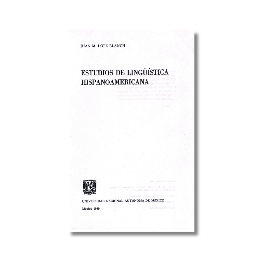 Estudios de lingüística hispanoamericana