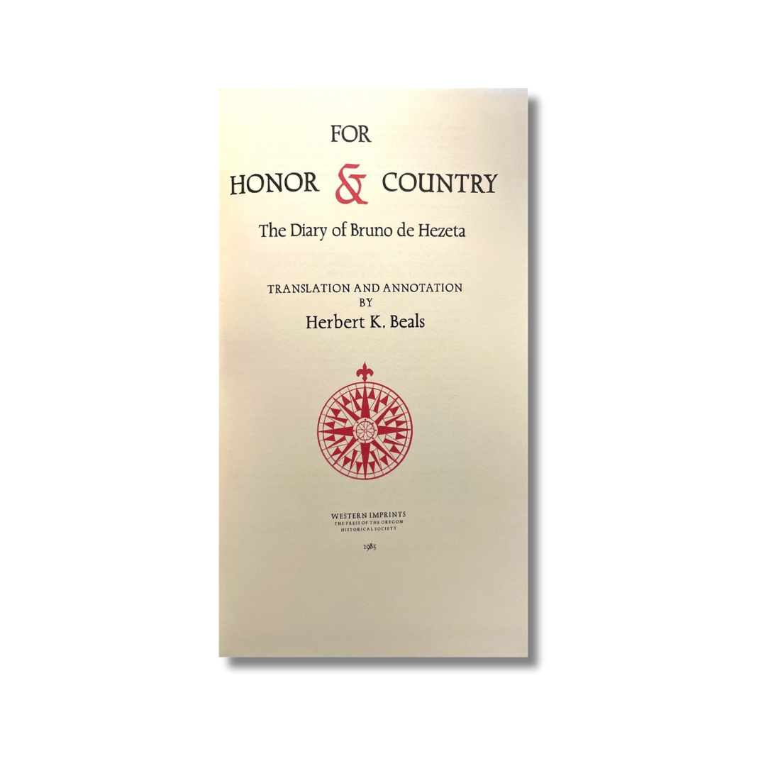 For honor & country The diary of Bruno de Hezeta