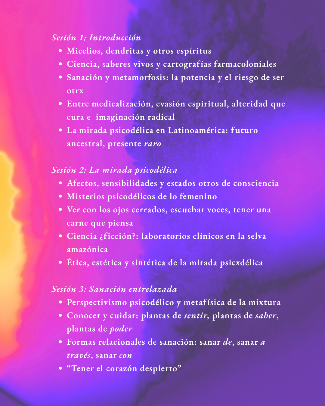 curso: la mirada psicodélica