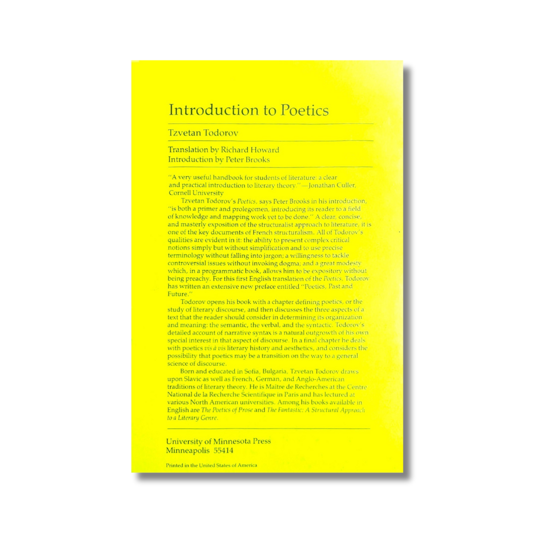 Introduction to poetics