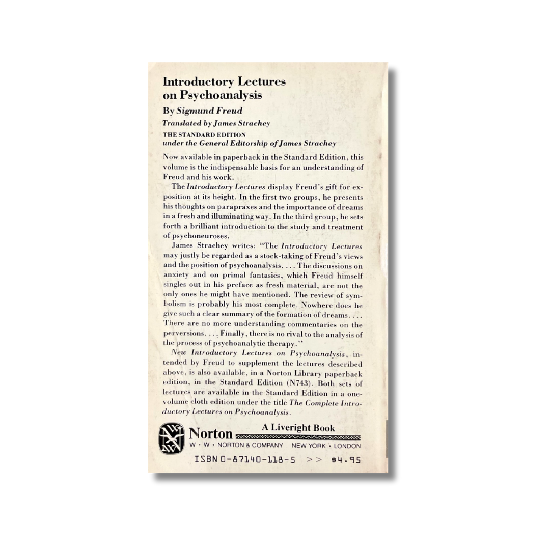 Introductory lectures on Psychoanalysis