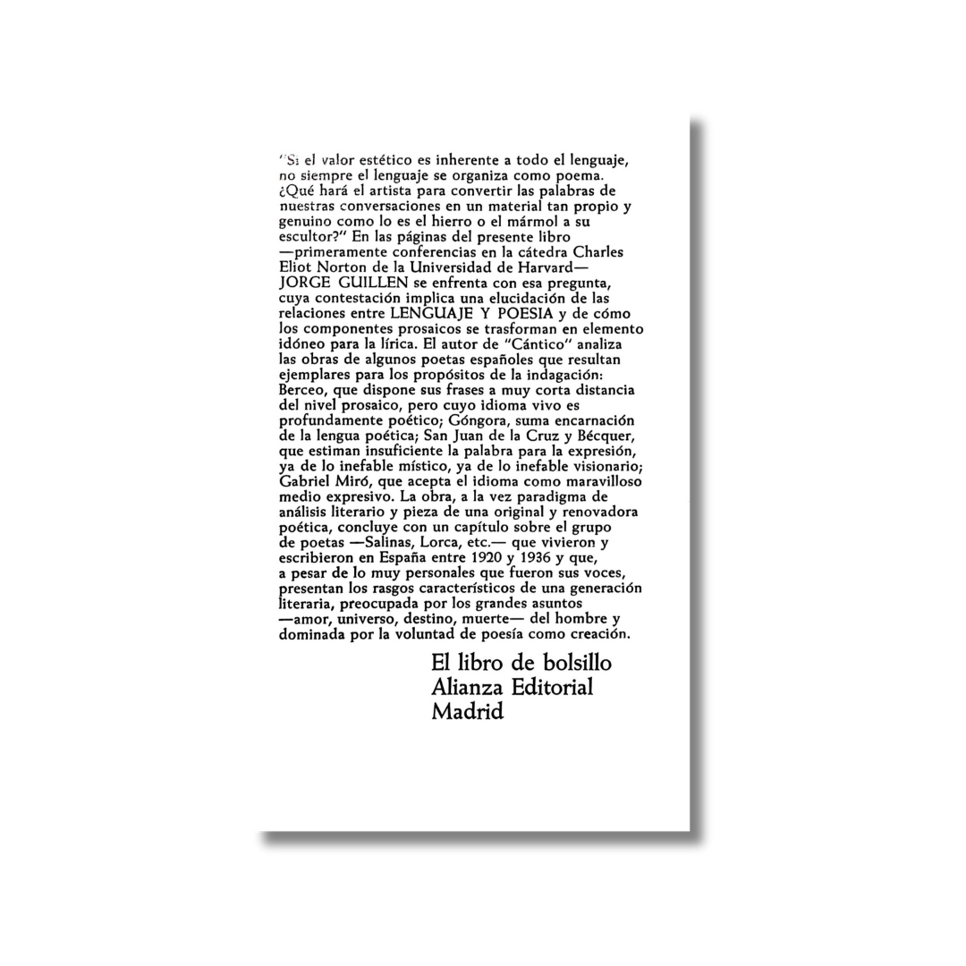 Lenguaje y poesía