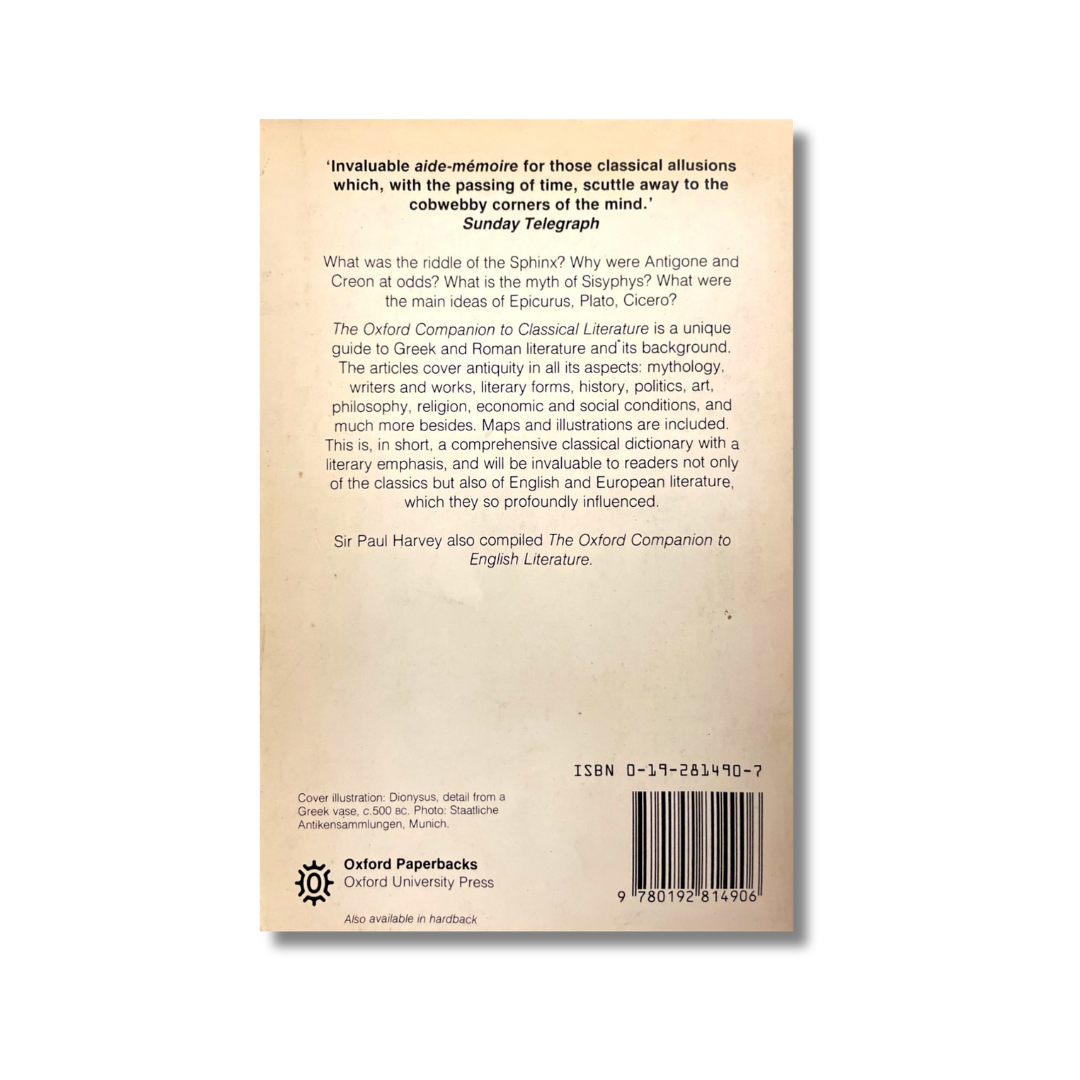 The Oxford companion to classical literature