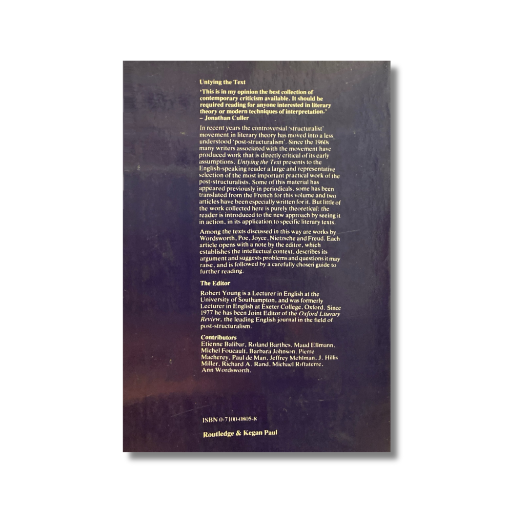 Untying the text