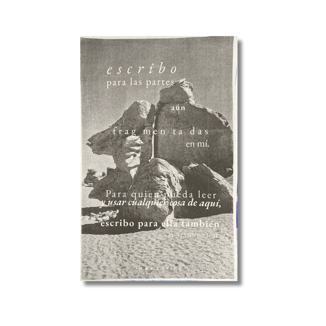 Póster Escribo para las partes aún fragmentadas en mí