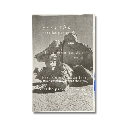 Póster Escribo para las partes aún fragmentadas en mí