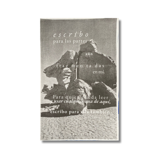 Póster Escribo para las partes aún fragmentadas en mí