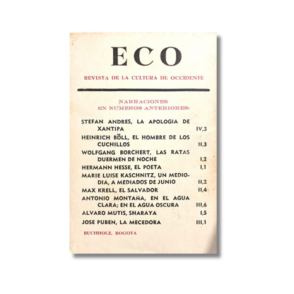 Eco. Revista de Cultura de Occidente (marzo, 1962)