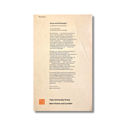 Freud and philosophy: an essay on interpretation