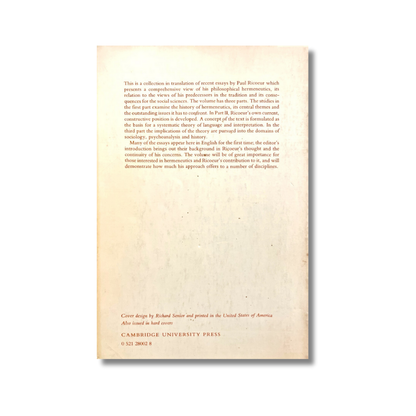 Hermeneutics & the human sciences