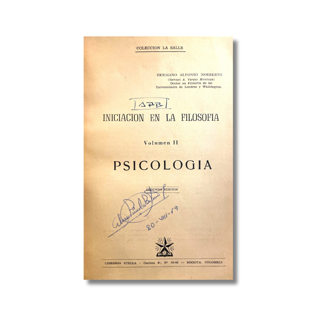 Iniciación en la filosofía Vol. II Psicología