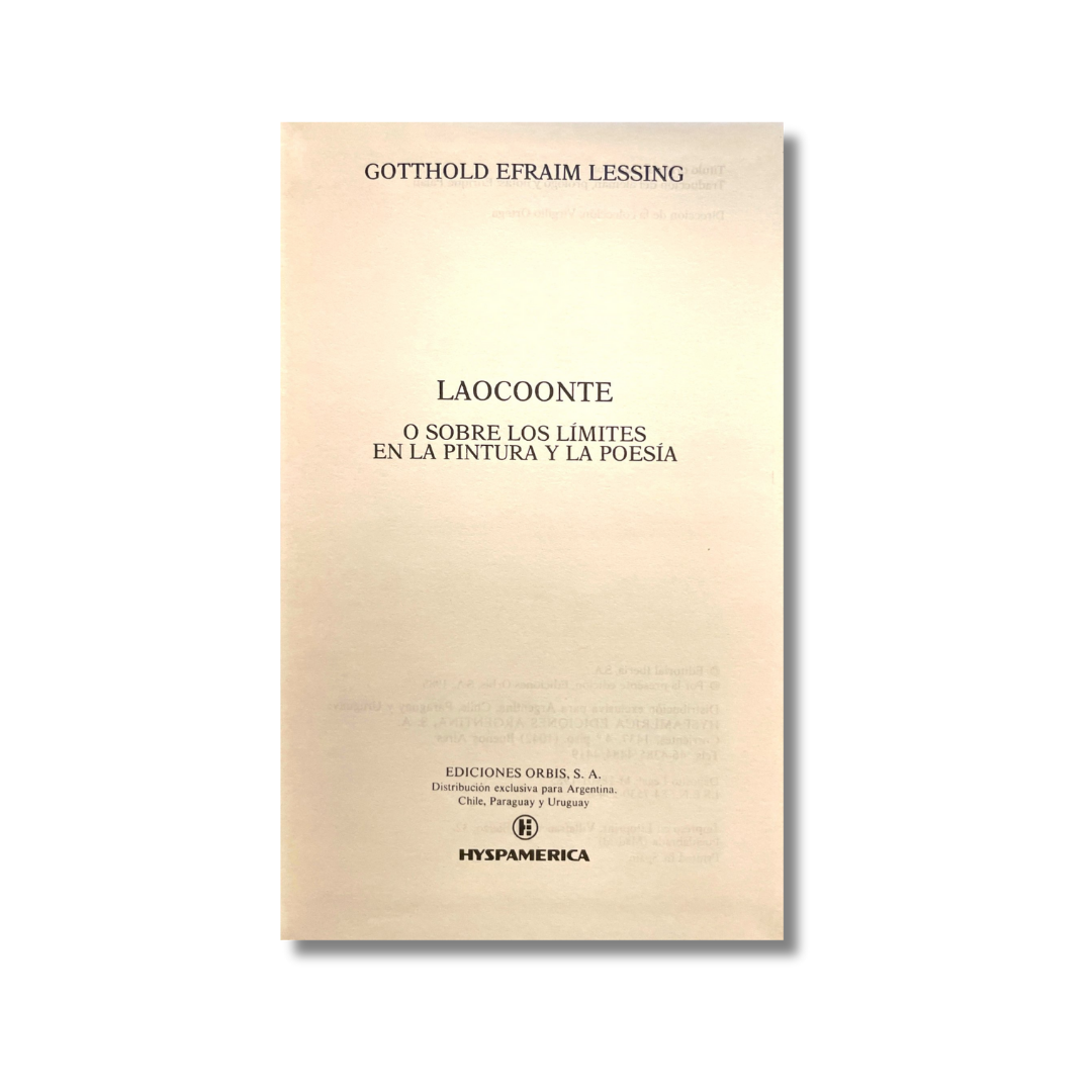 Laocoonte o sobre los límites en la pintura y la poesía
