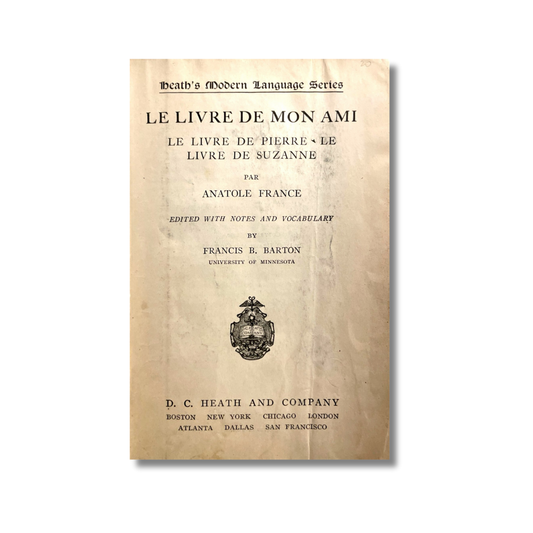 Le livre de mon ami