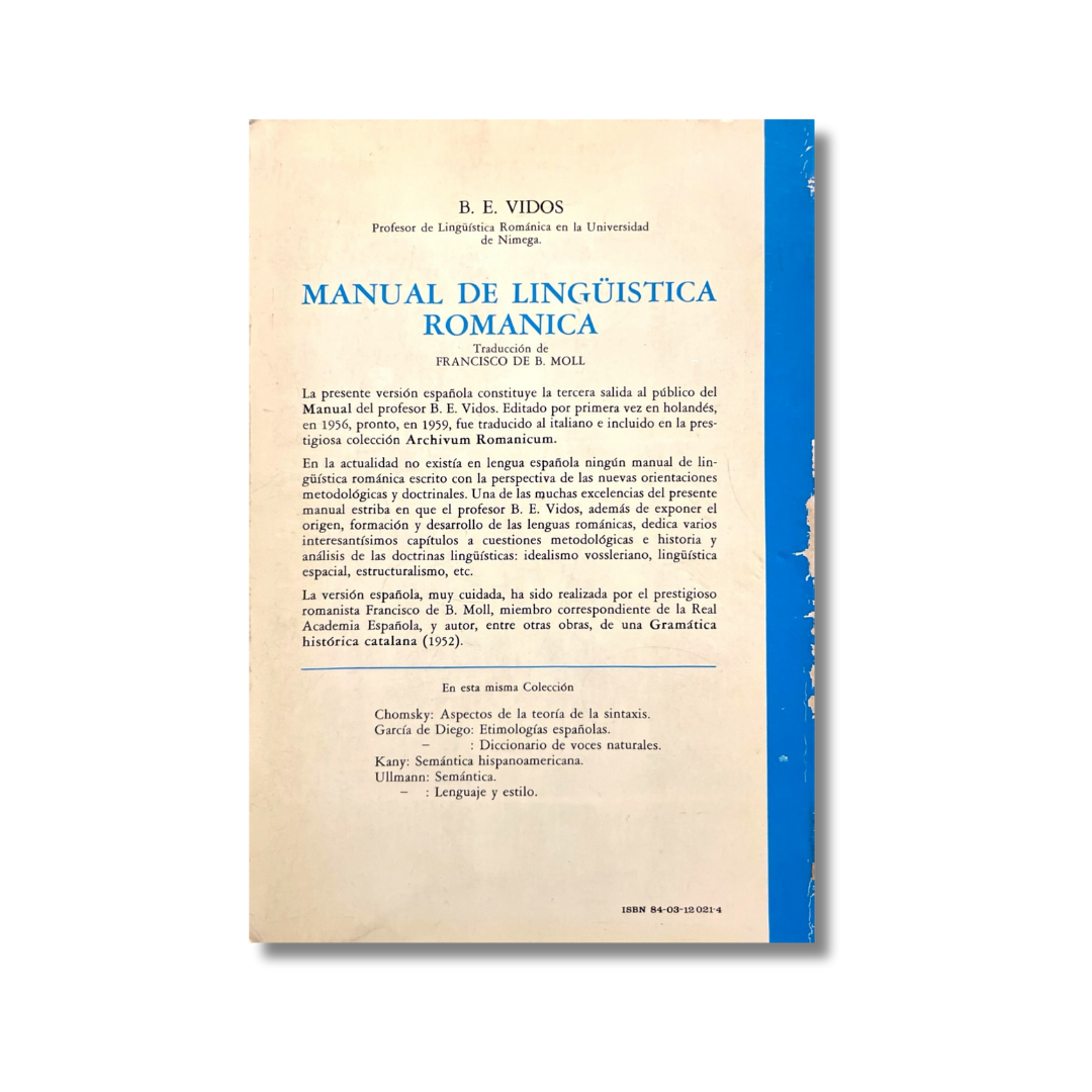 Manual de lingüística románica