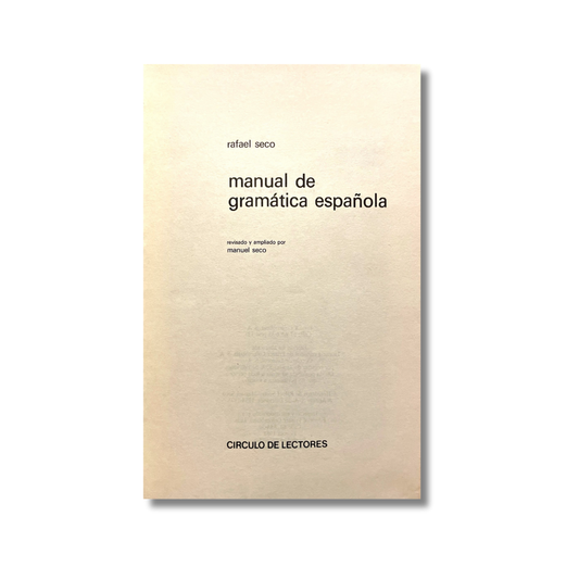 Manual de gramática española