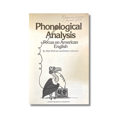 Phonological analysis focus on American English